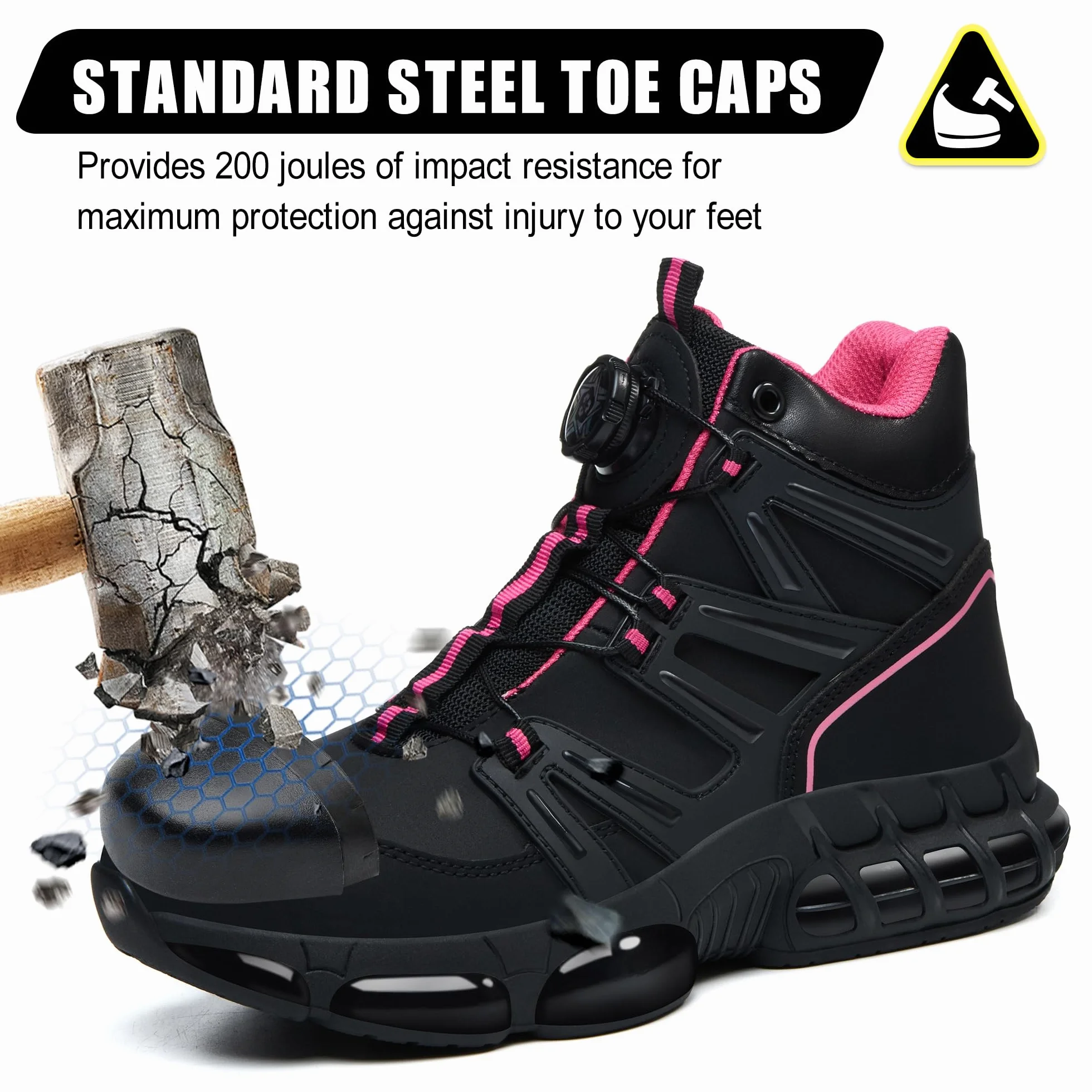 Chaussure de Sécurité Impermeable Montante Embout Acier Homme Femme 36-47 EU