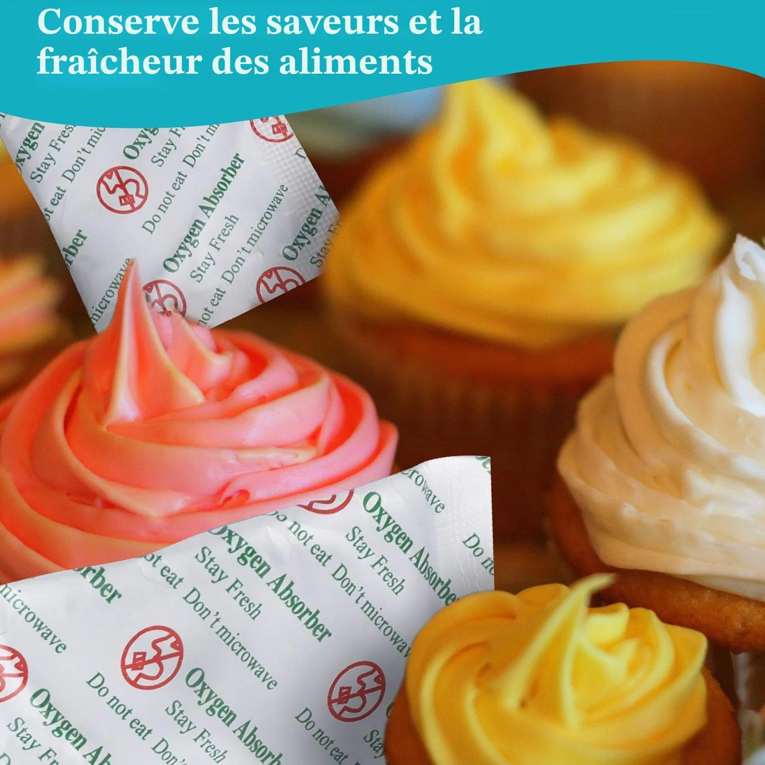 2000CC(30-Pack) Paquets d'absorbeurs d'oxygène de Qualité Alimentaire pour le Stockage d'aliments Séchés et à Long Terme Faits Maison, Stockés dans un Sac Sous Vide