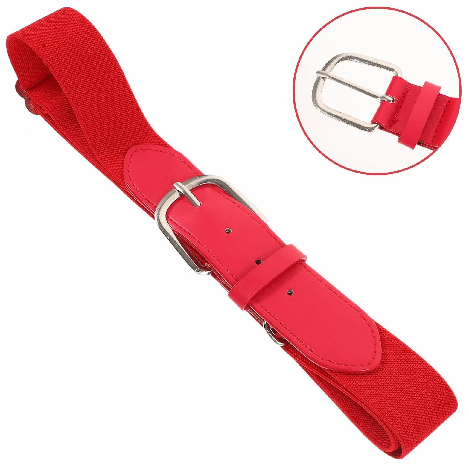 Veemoon Ceinture de Baseball Extensible Rouge pour Garçon, Alliage Ajustable, Accessoire Sport Baseball et Softball