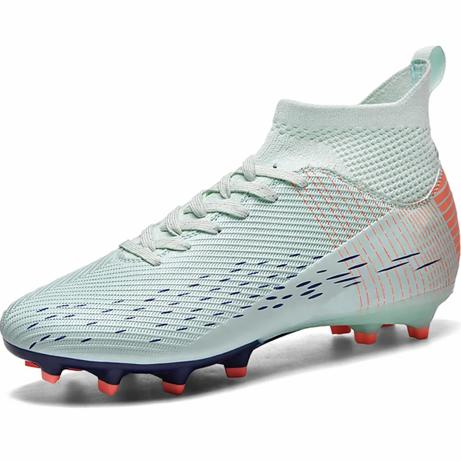 Chaussures de Football Homme High Top Crampons Antidérapant Professionnel