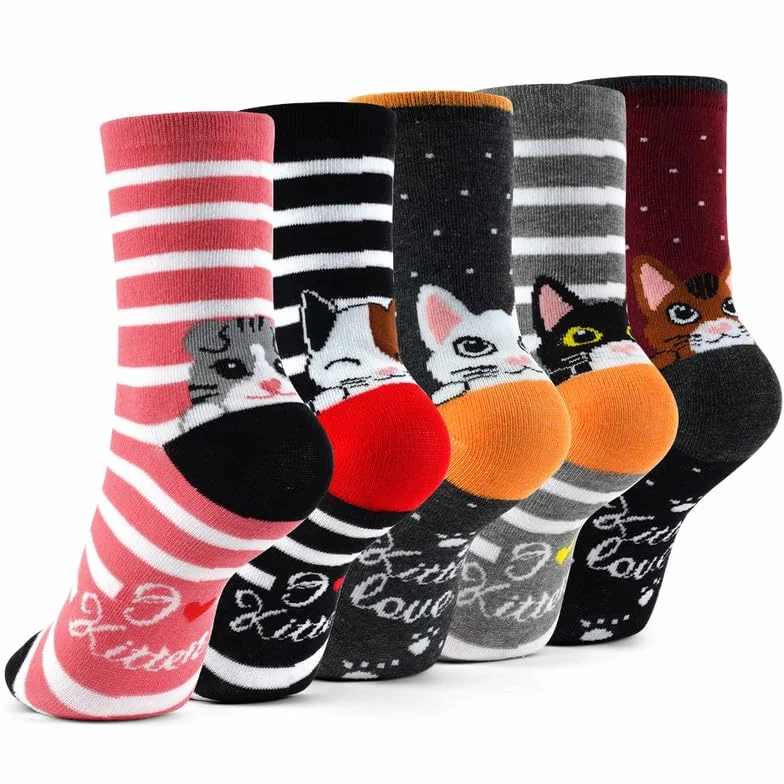 Chaussettes Fille Coton Respirantes Colorées 10 Paires