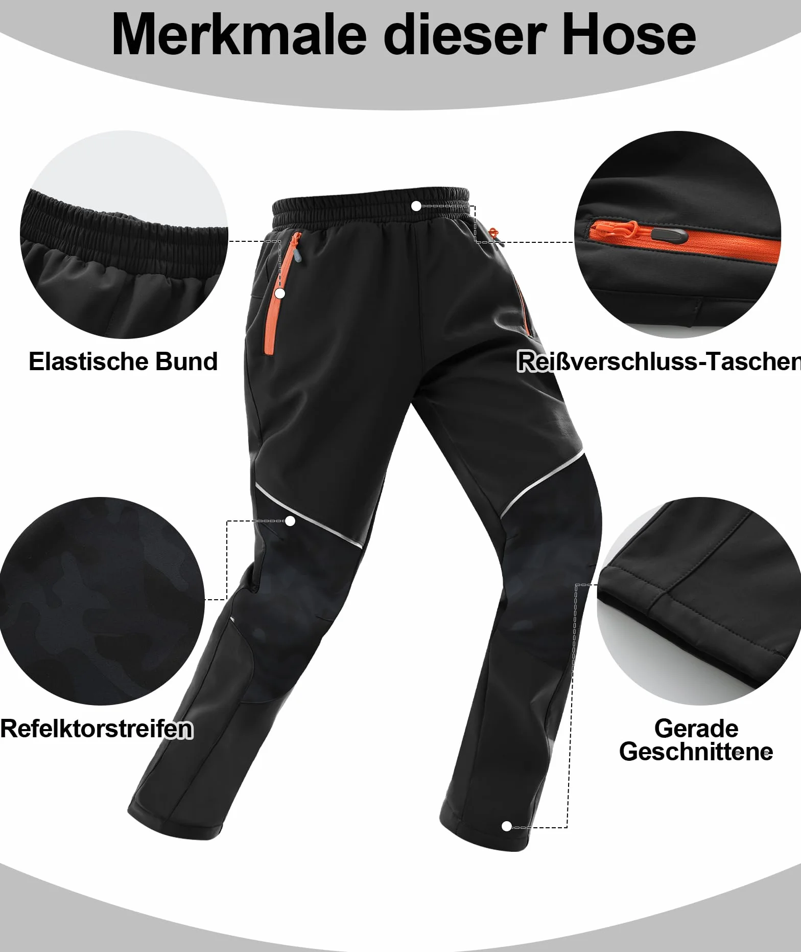 Zoofly Pantalon de Ski Enfant Imperméable Softshell Doublé Polaire Chaude