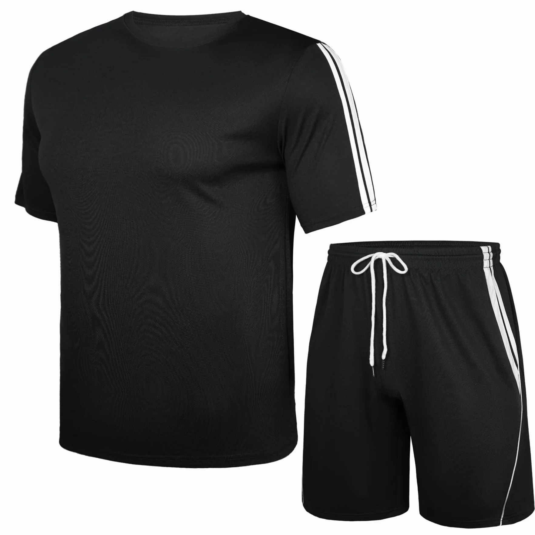 Nieery Ensemble de Sport Court Homme - T-Shirts et Shorts d'Entraînement - Manches Courtes