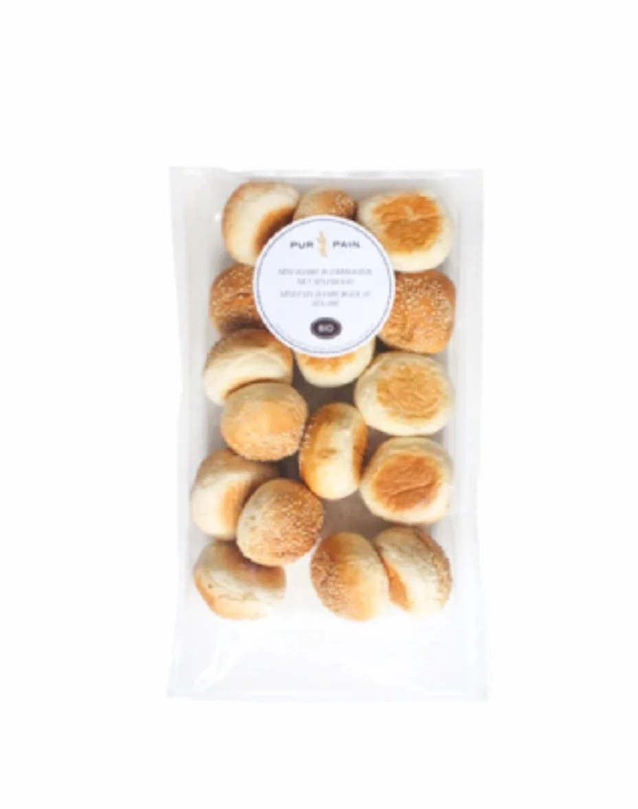 Mini Pain Hamburger BIO au Sésame Biofournil 16 x 30g/Sac - Offres de 1, 2, 3 et 4 Sacs - Livraison Gratuite France (1 sac)