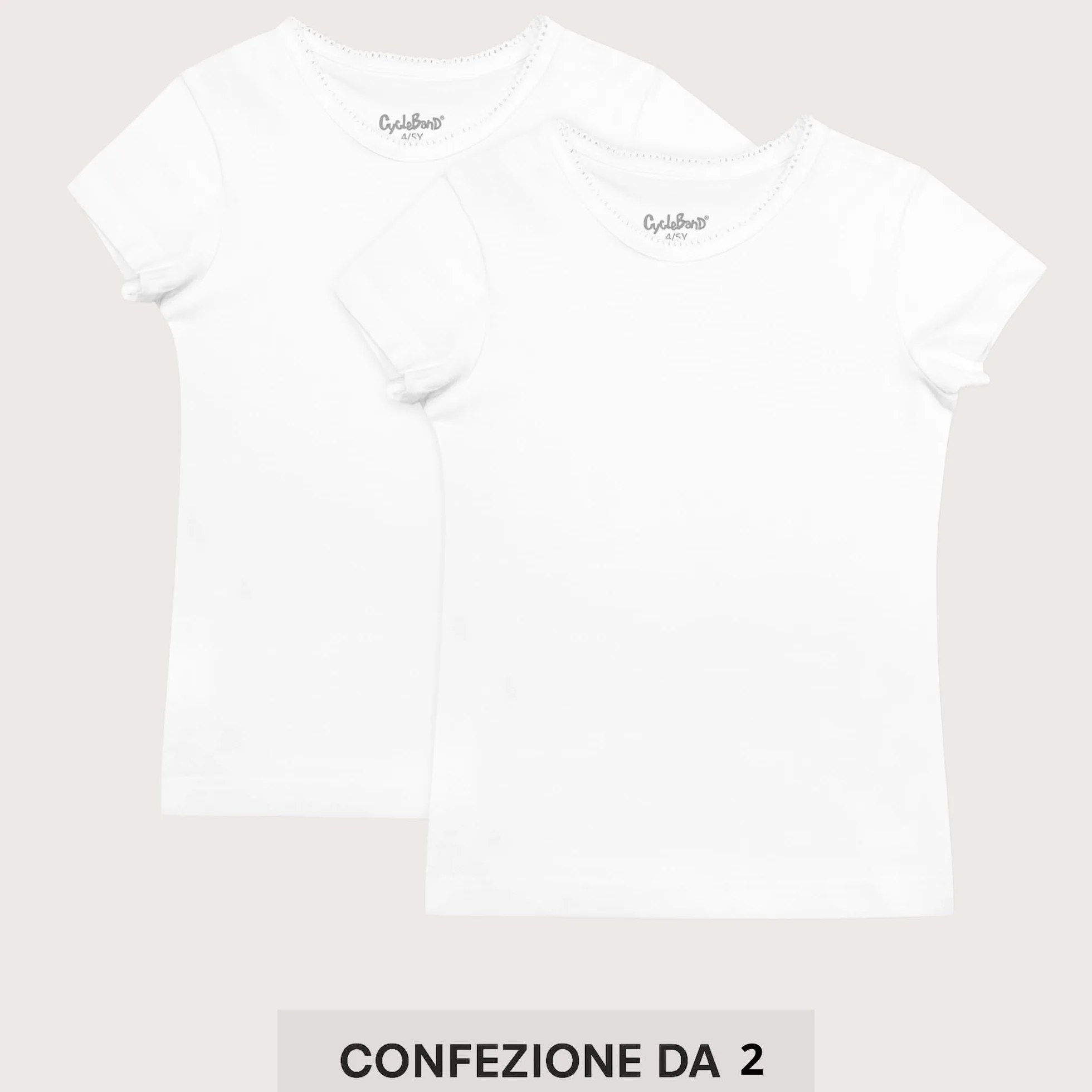 T-shirts Intime pour Enfants Lot de 2 100% Coton Chaud Hypoallergénique Respirant 3-12 Ans