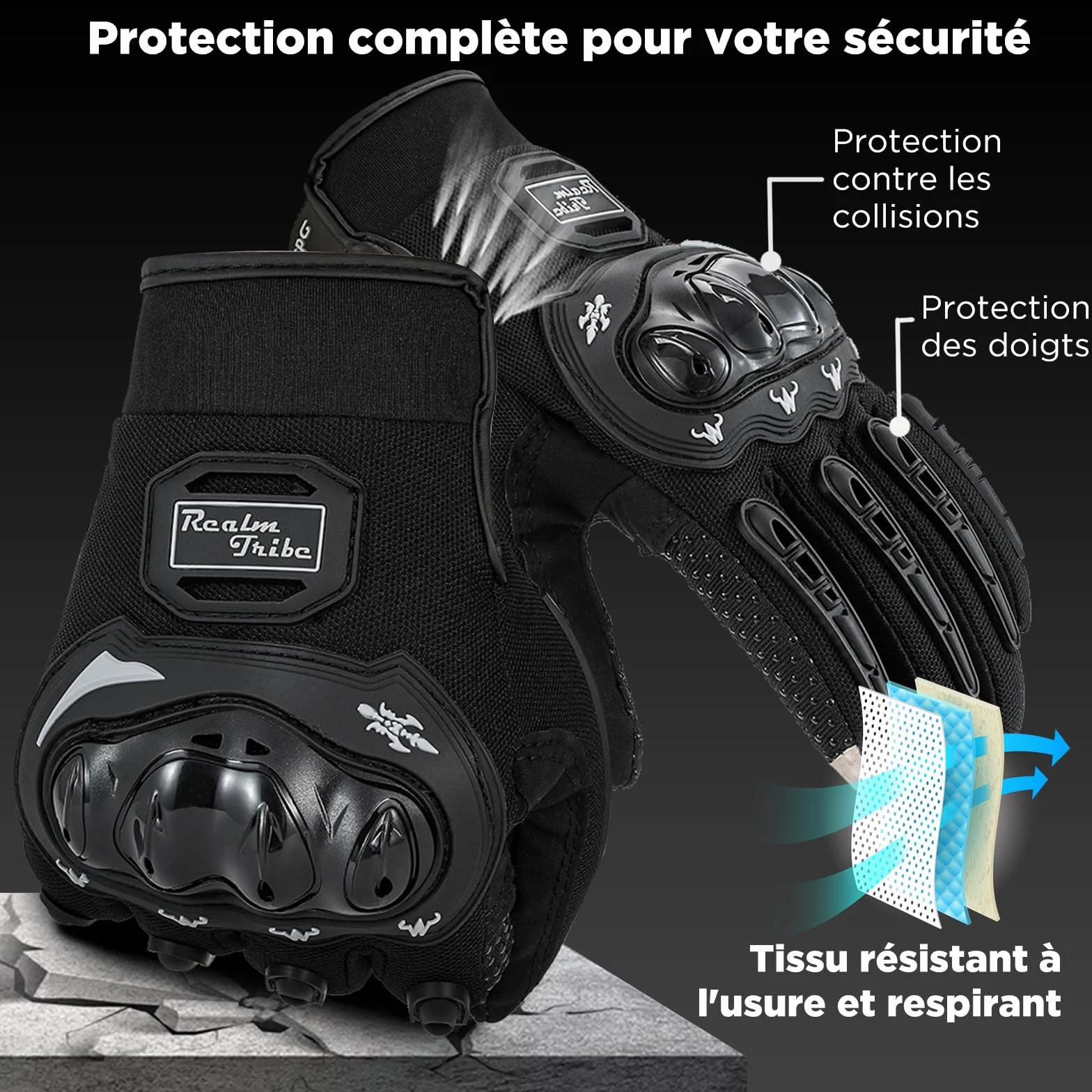 Gant Moto Homologué Homme/Femme Taille L Écran Tactile Protection Scooter Velo Trotinette Été Hiver