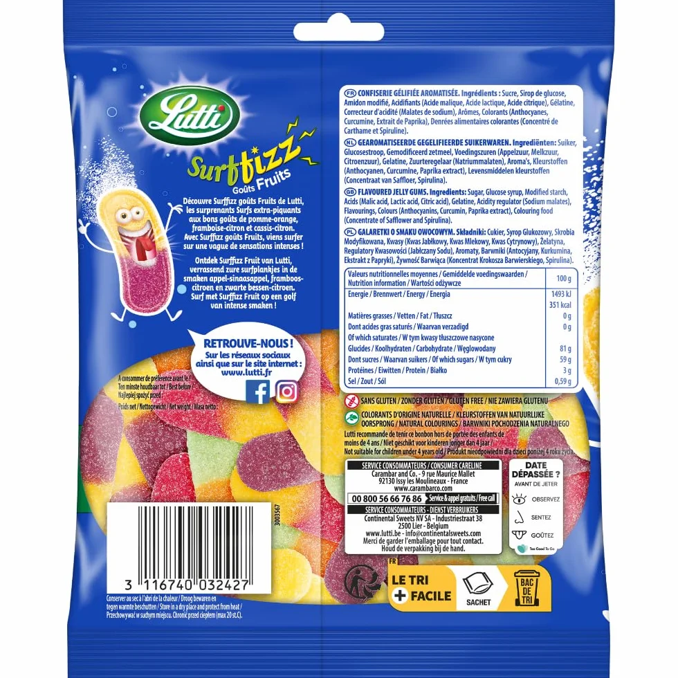 Lutti Surffizz Fruits 100 g