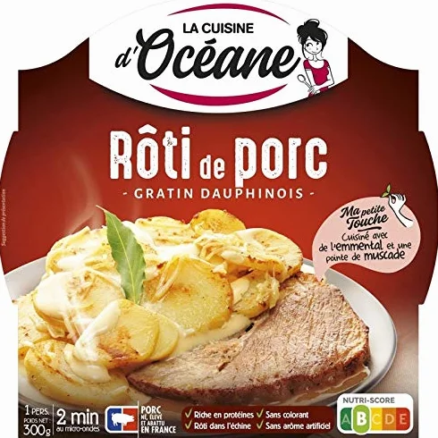 LA CUISINE D OCEANE - Rôti De Porc Gratin Dauphinois 300 G - Lot De 3
