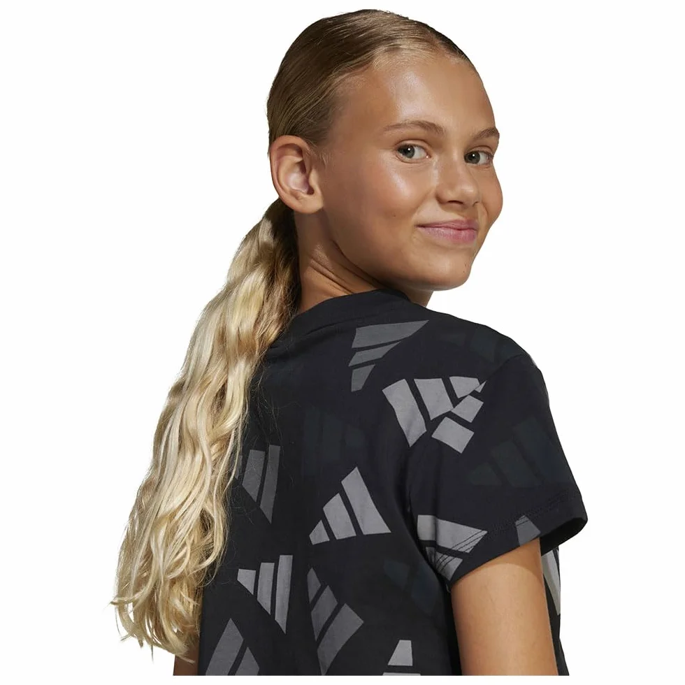 Adidas Seasonal Essentials Logo Celebration Crop T-Shirt Kids