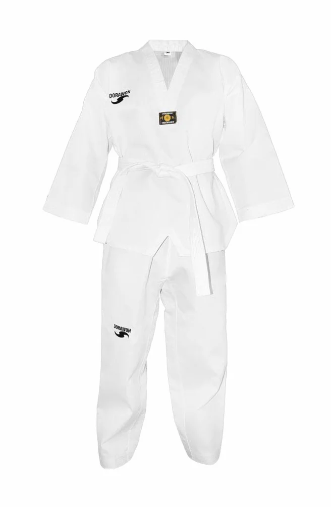 Dobok Taekwondo brodé Club col Blanc