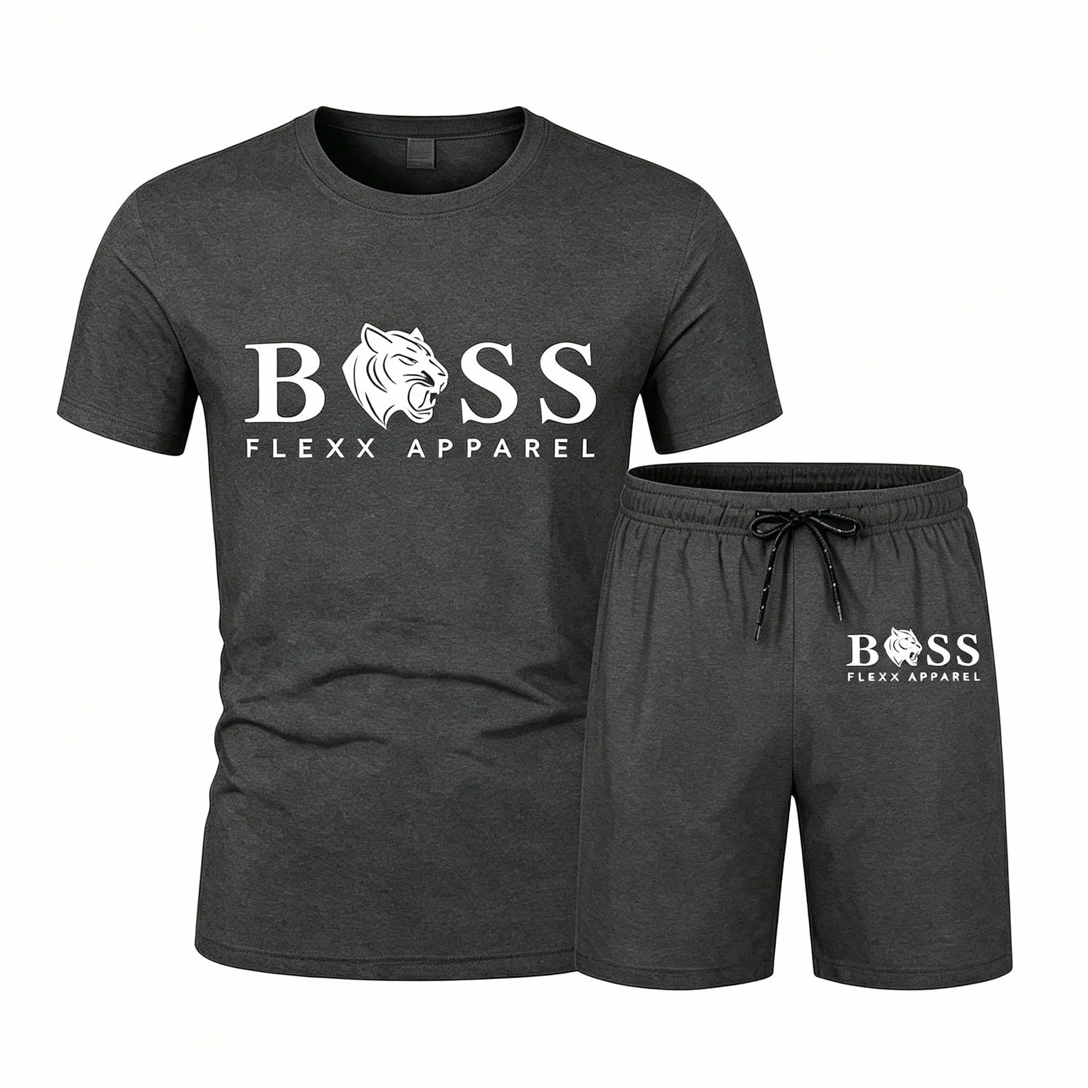 Ensemble Short T-Shirt Homme 2 Pièces Respirant Jogging Baggy Fitness Running Streetwear Sport d'Été