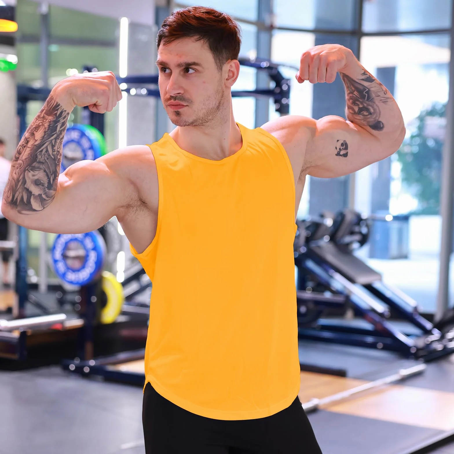 Débardeur de Sport Homme Musculation Tank Top sans Manches Séchage Rapide Respirant pour Fitness Gym