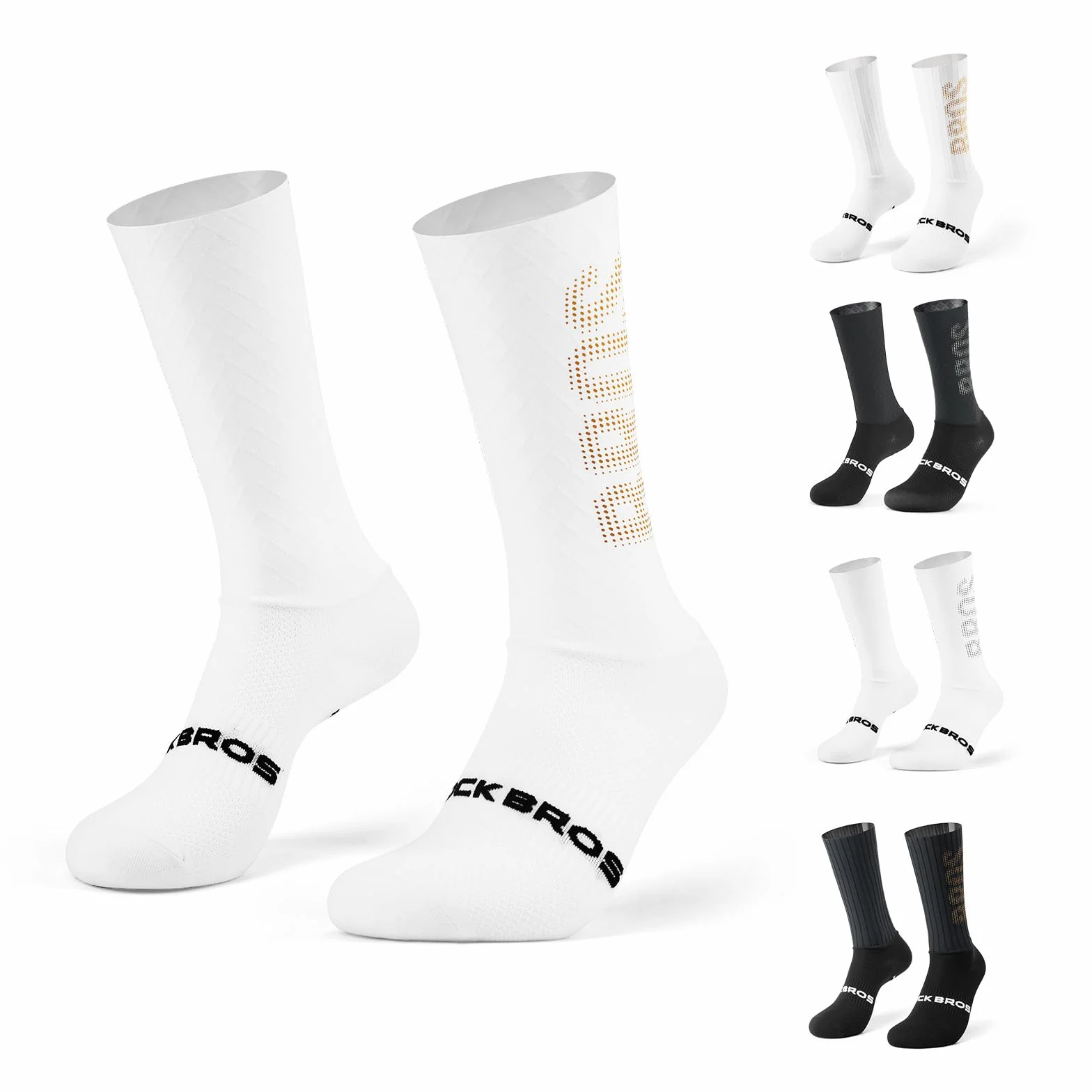 ROCKBROS Chaussettes Vélo Route VTT Aéro Compression Antibactériennes Anti-Odeur Séchage Rapide Cyclisme Course Randonnée