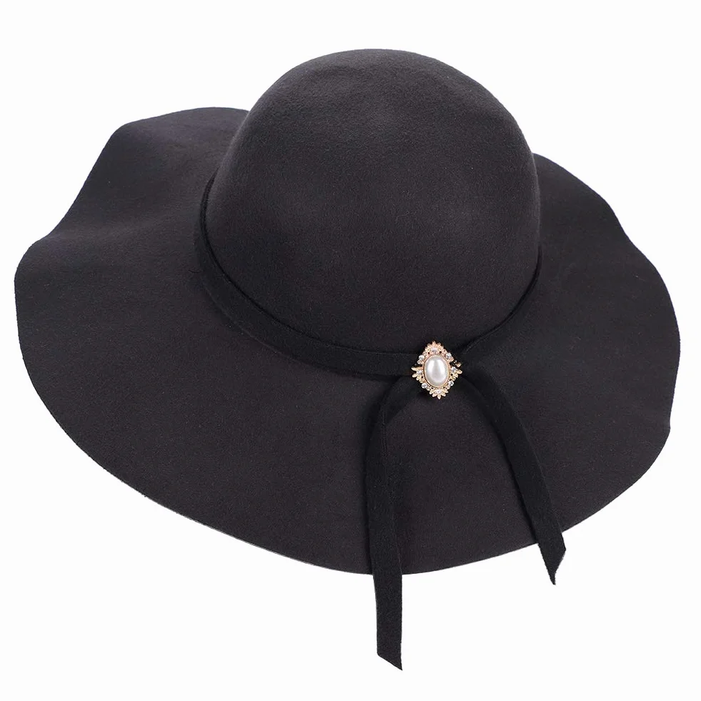 IBLUELOVER Chapeau Hiver Femme Chaud en Feutre Laine Vintage Jazz Hat Pliable Bowler Hats Capeline