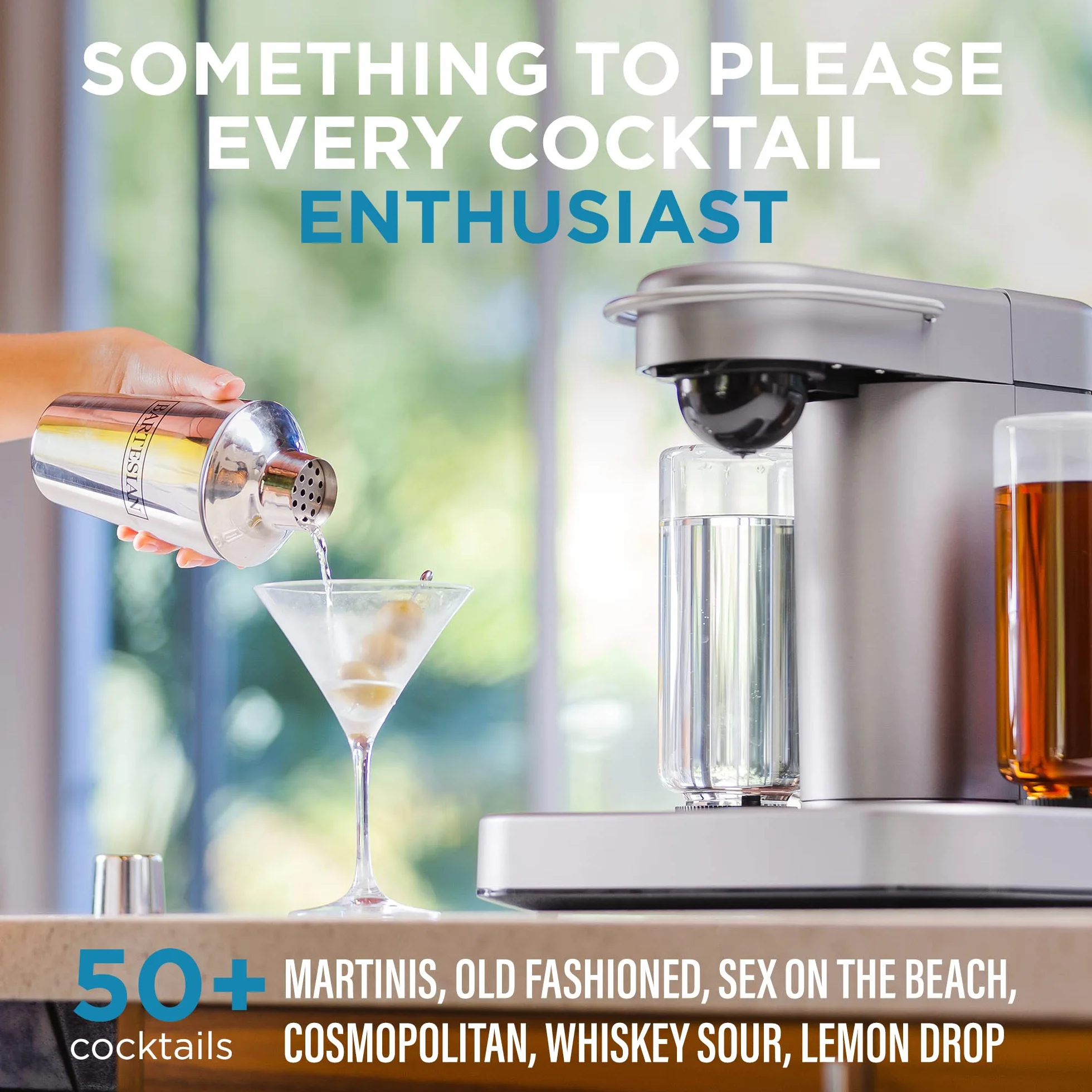 Bartesian The Classic Collection 55524 Lot de 6 capsules à cocktail pour machine à cocktail Bartesian Premium