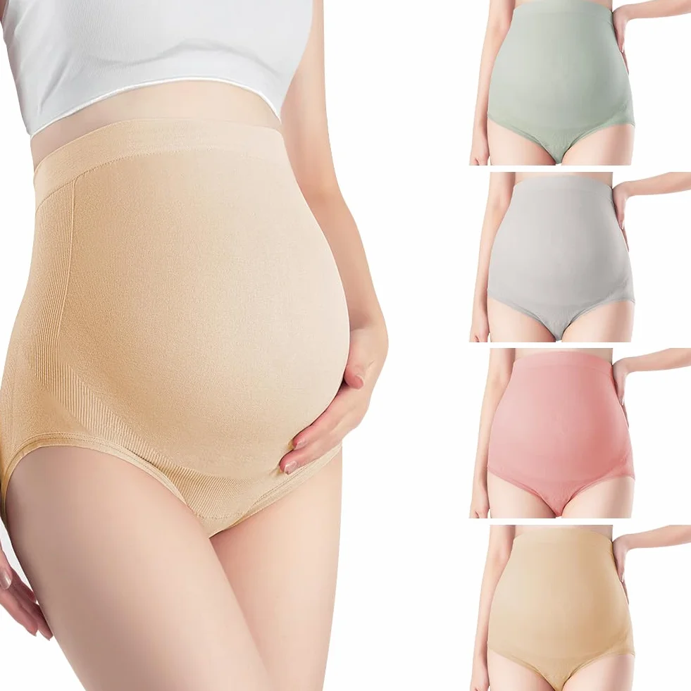 ACWOO Culotte Maternité Taille Haute Sans Couture 4Pcs Enceintes Femme Grossesse
