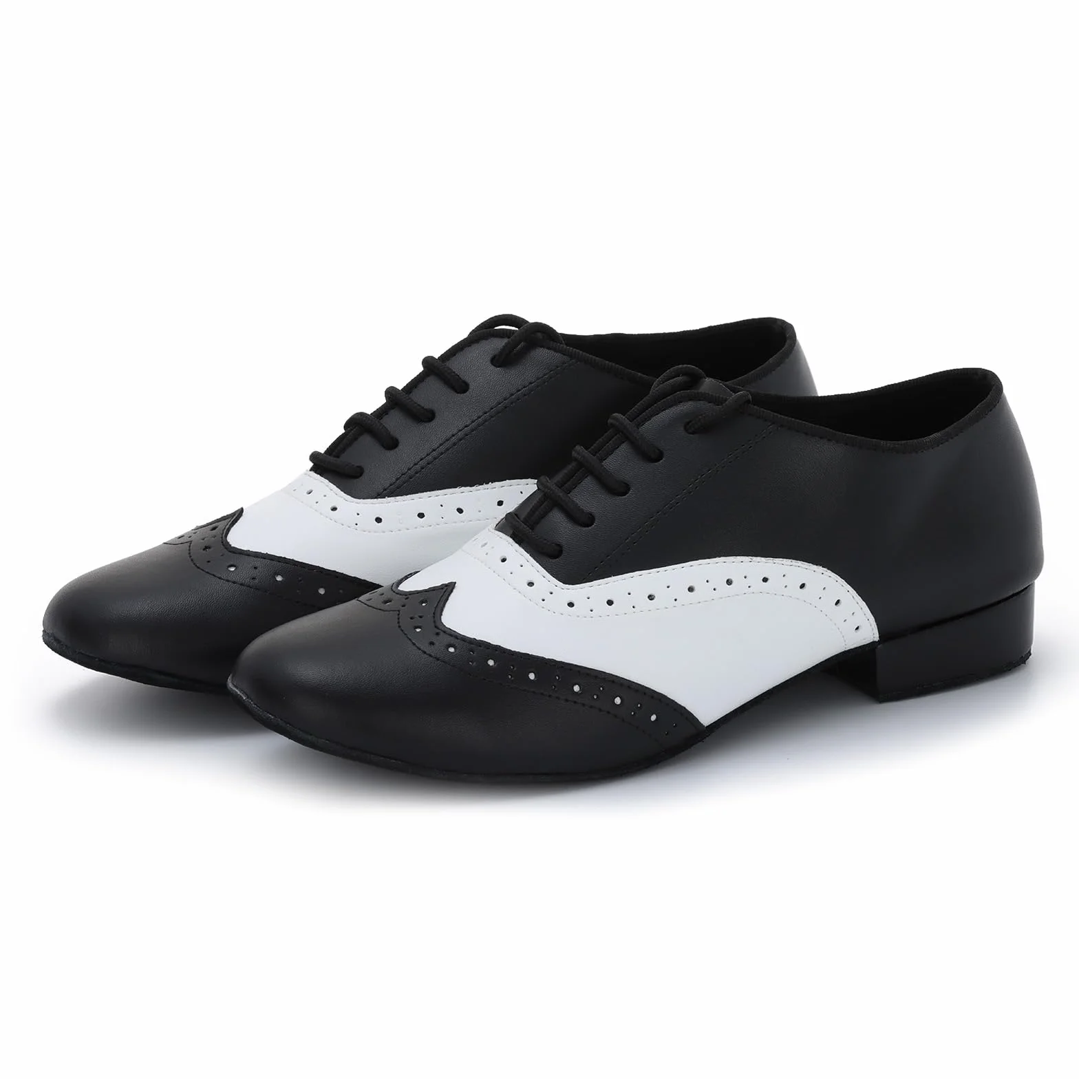 Chaussures Danse Latin Salsa Tango Cuir Synthétique Lacets Homme Talon