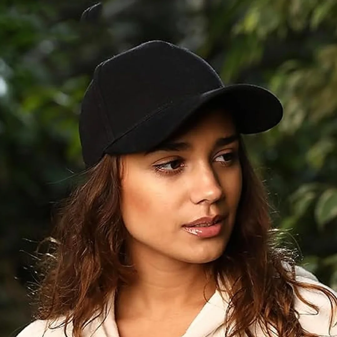 Casquette Enfant Réglable Protection UV Coton Noir Taille M