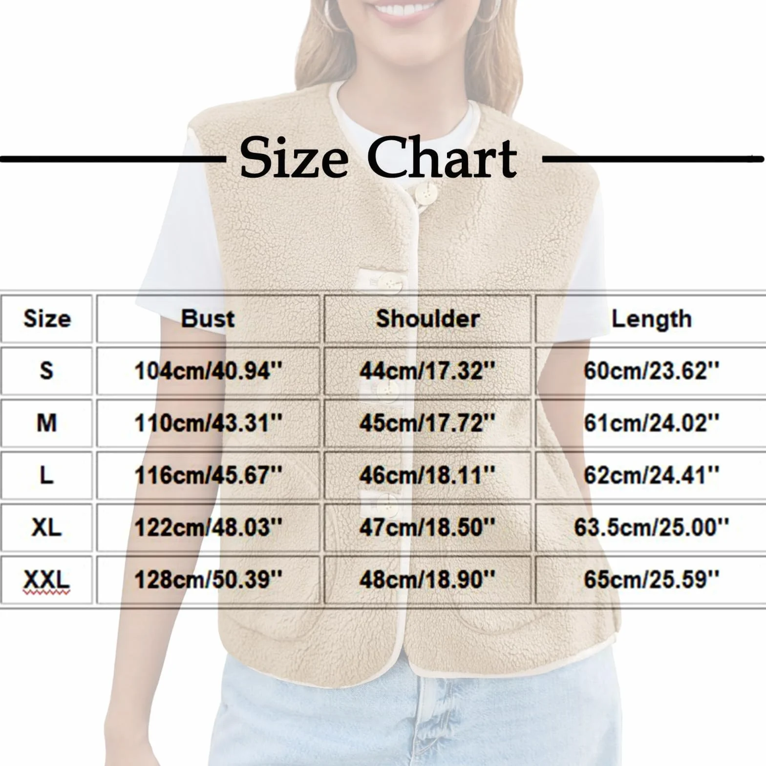 Gilet Polaire Sans Manches Pour Femme Veste Laine Couleur Unie Chaud Avec Poches