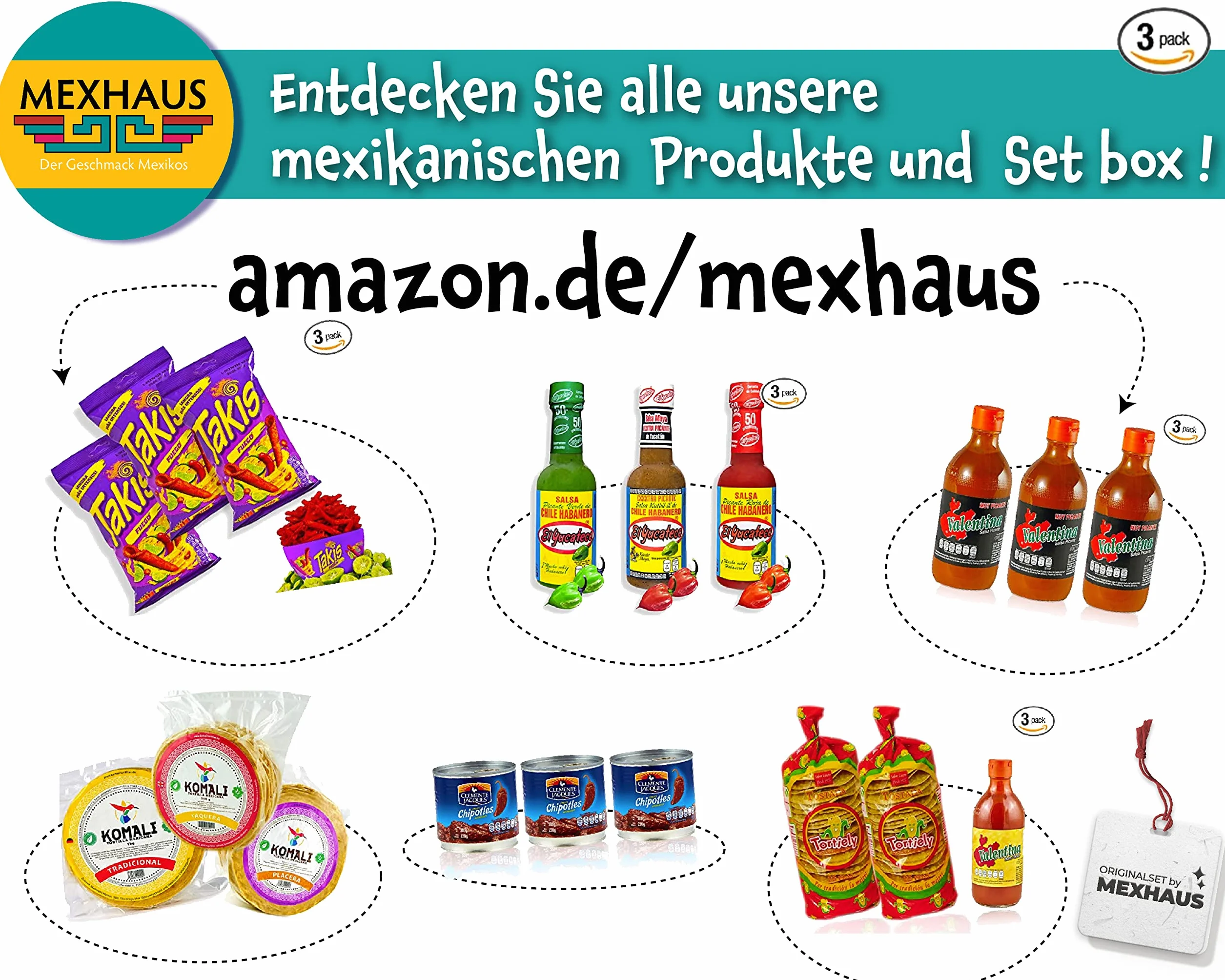 Chipotles in Adobo Clemente Jaques 220 g (lot de 3) Sauce épicée du Mexique Viva Mexico Collection by Mexhaus