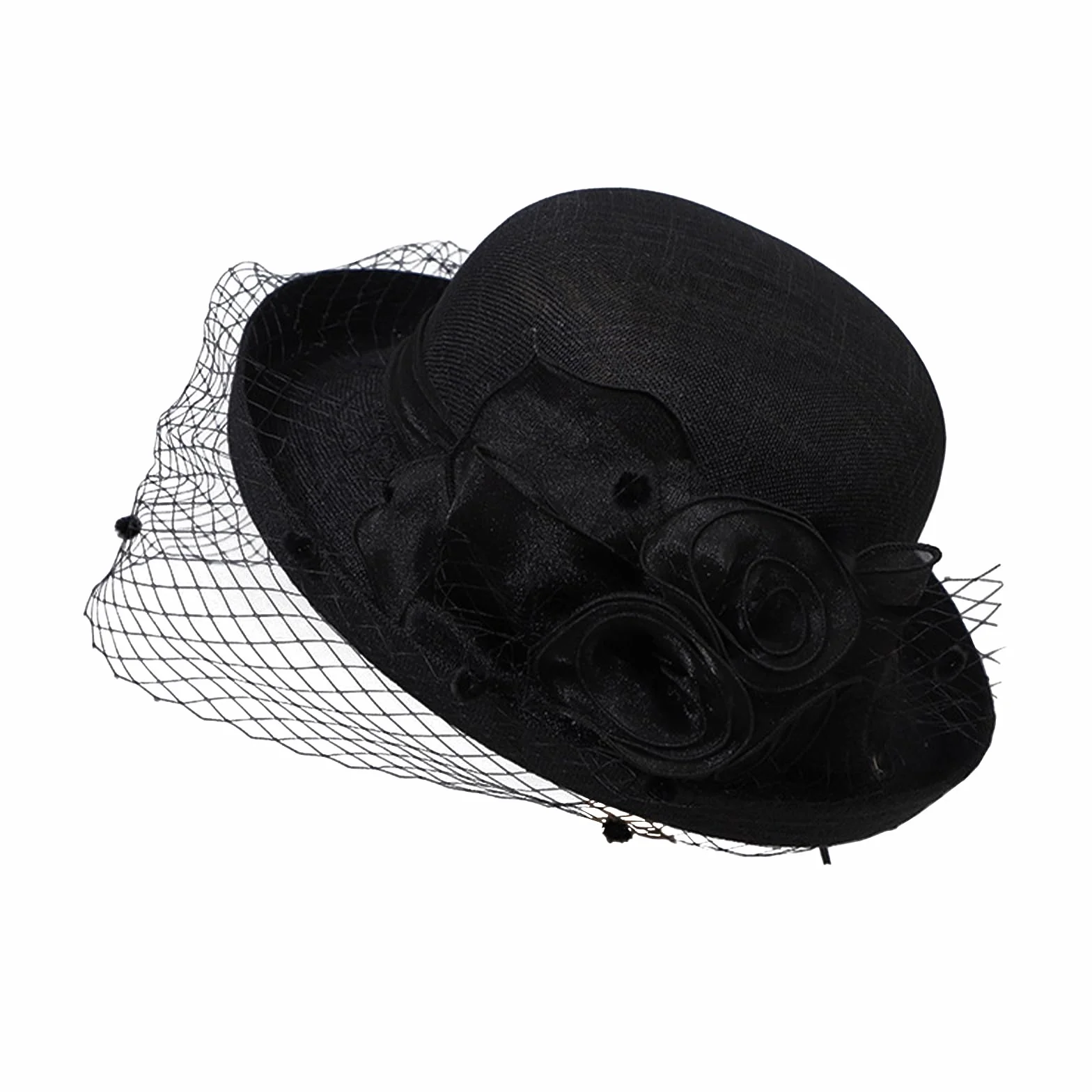 Faxianther Chapeau Derby Femme Vintage Voile Mariage Fleurs Cocktail