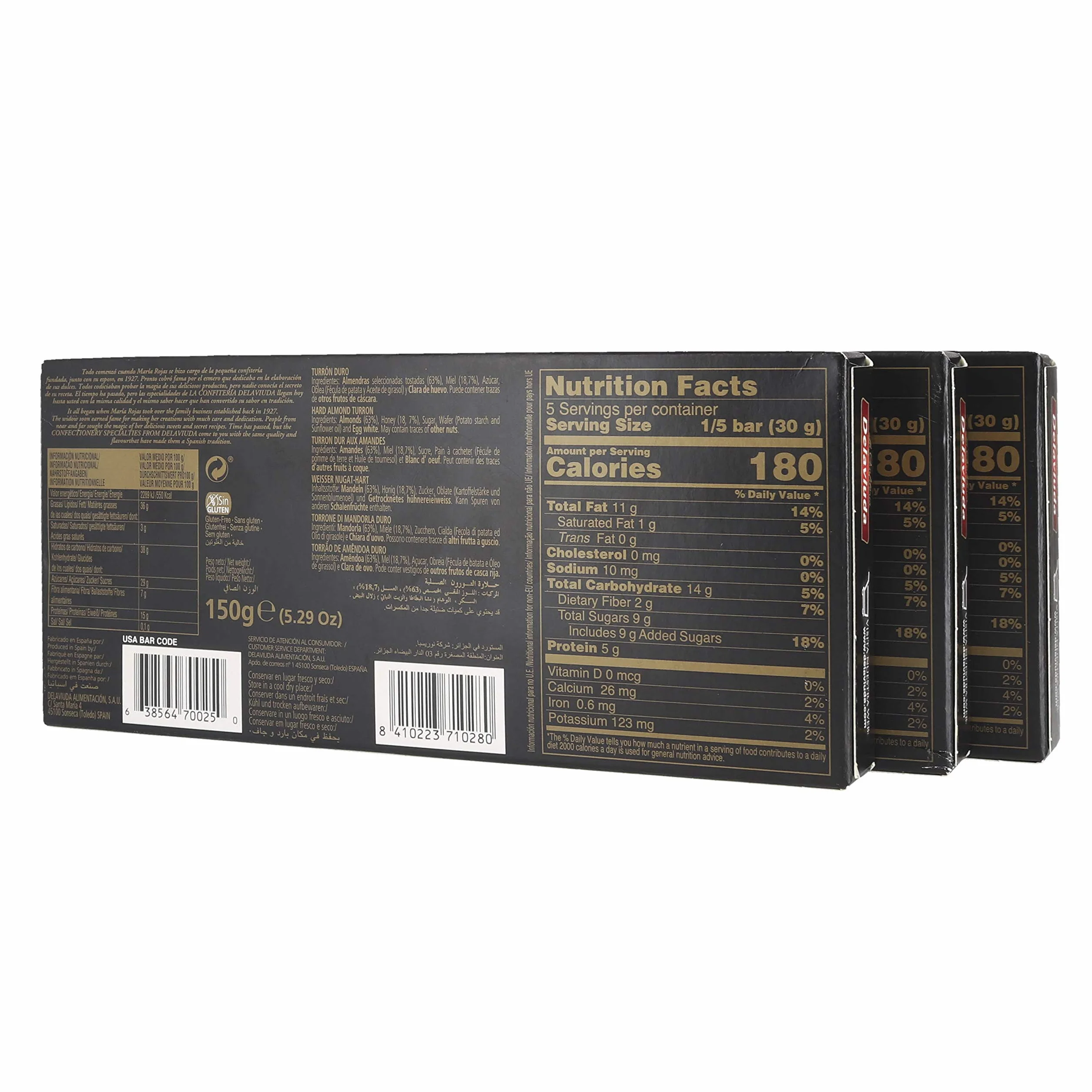 Delaviuda Turron Lot de 3 sachets de rangement