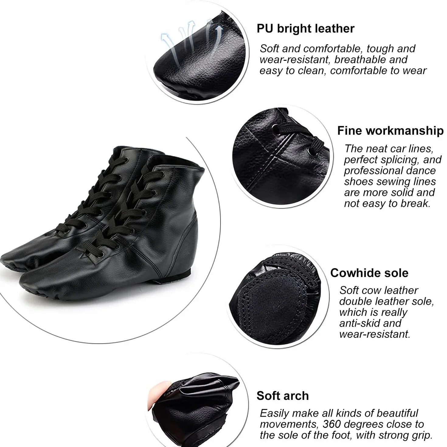 Ballet Boot Semelle Souple Chaussures de Danse pour Femmes Filles Jazz Dance Bottes