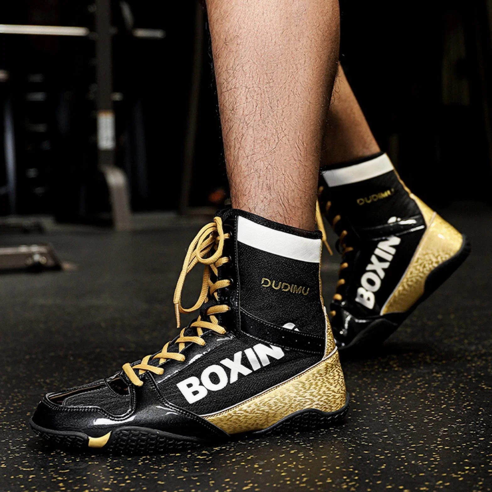 Chaussures de boxe homme adolescent muay-thaï kickboxing arts martiaux respirantes pointure 36-46