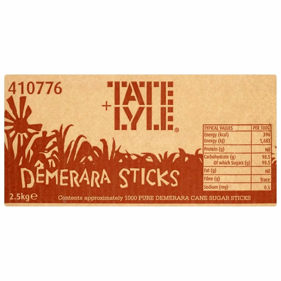 Tate & Lyle Demerara Lot de 1000 bâtonnets à sucre