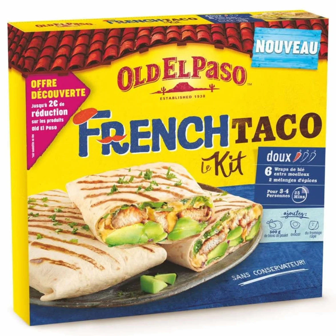 Old Elpaso Le Kit French Taco 385g