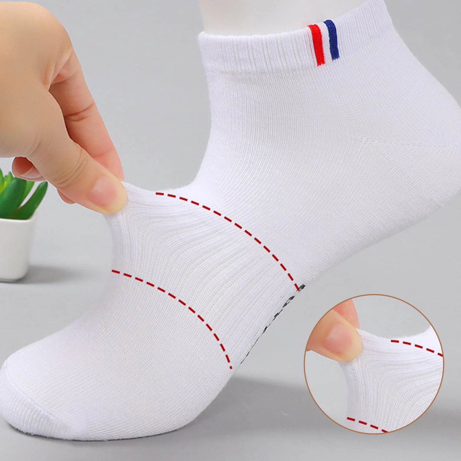 Chaussettes Sport Homme Femme 38-42 VEGCOO Respirantes Absorbant la Transpiration