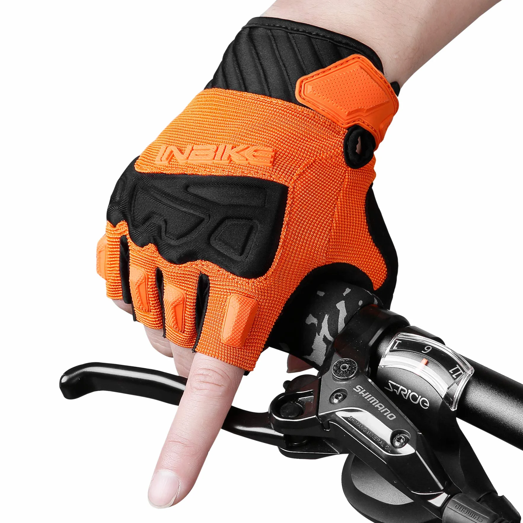 INBIKE Gants de Cyclisme Demi-Doigts MTB VTT Rembourré Mitaines été Antichocs Antidérapants Respirant