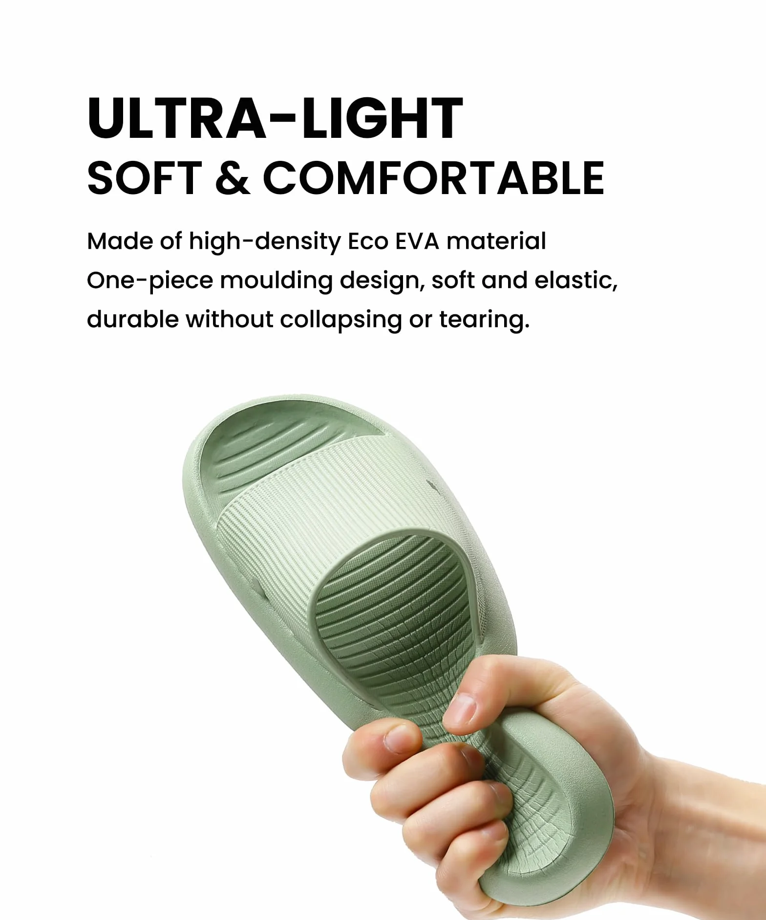 Anmerl Claquettes de Douche Antidérapantes Homme Femme, Chaussons EVA Souple, Sandales Bain Séchage Rapide Piscine Spa Plage