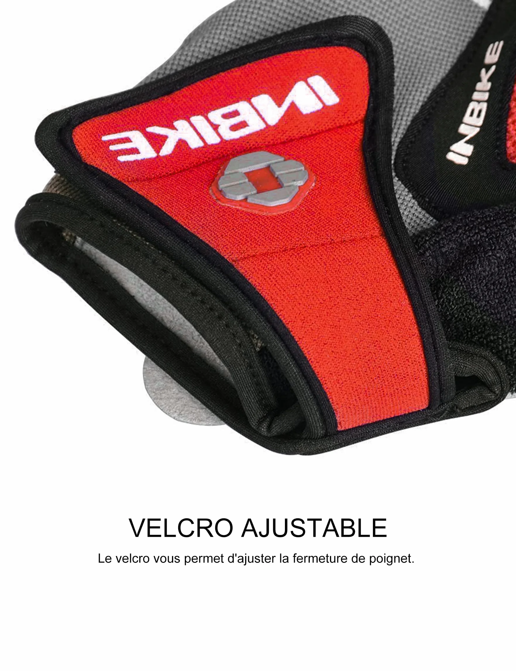 INBIKE Gants Cyclisme Demi-Doigts VTT 5mm Gel Rembourrés Anti-Choc Respirant Été