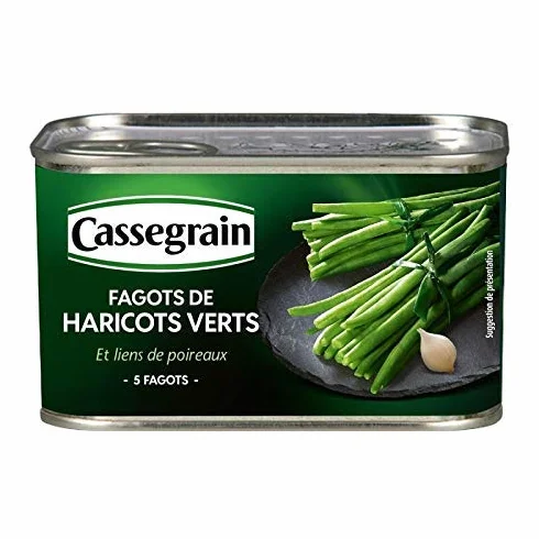 CASSEGRAIN - Fagots De Haricots Verts Extra Fins Et Son Lien De Poireau 220G - Lot De 2 - meilleure offre