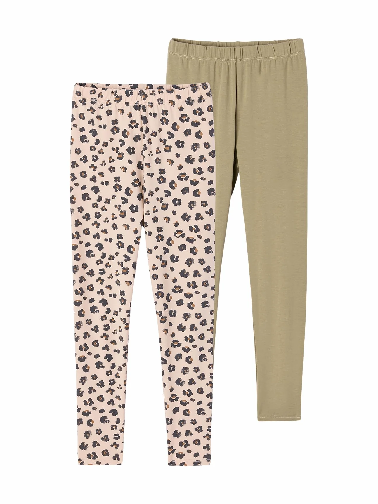 VERTBAUDET Lot de 2 Leggings Fille Basics Kaki 10A