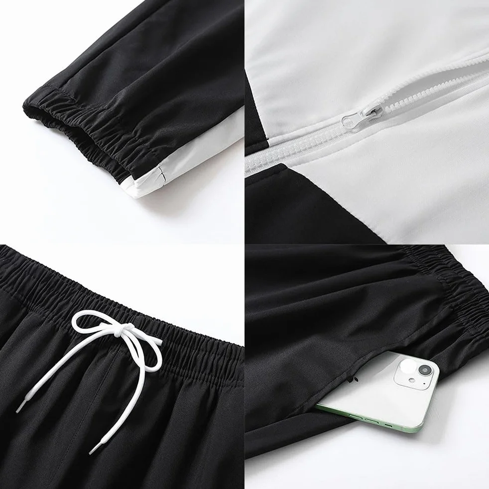 Ensemble Homme Survêtement Veste à Capuche Zippé et Pantalon Longue Jogging Automne Printemps