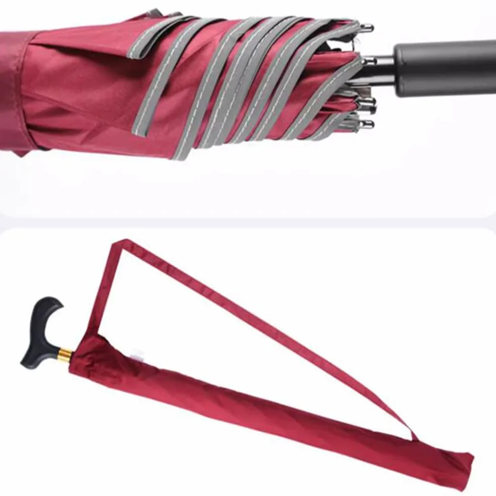 Parapluie Canne de Marche Antidérapant Résistant au Vent Multifonction 83cm