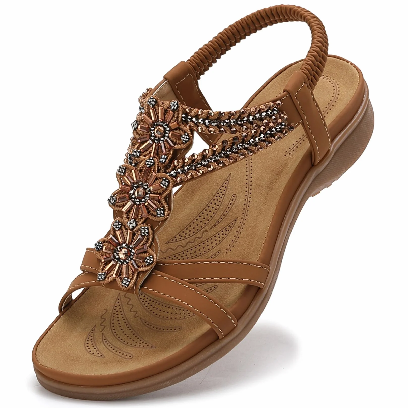 Littleplum Sandales Plats Femme Été Plates Confortable Chaussures de Plage