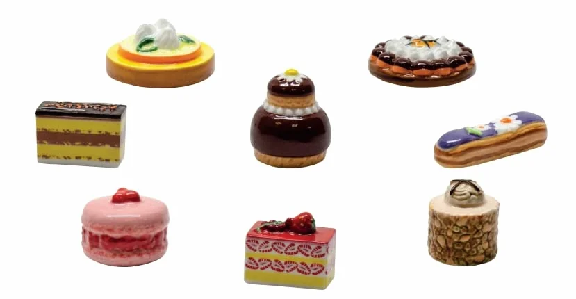 8 fèves thème Petites douceurs - Fèves de Collection pour Galette des Rois Epiphanie - Fèves Multicolores