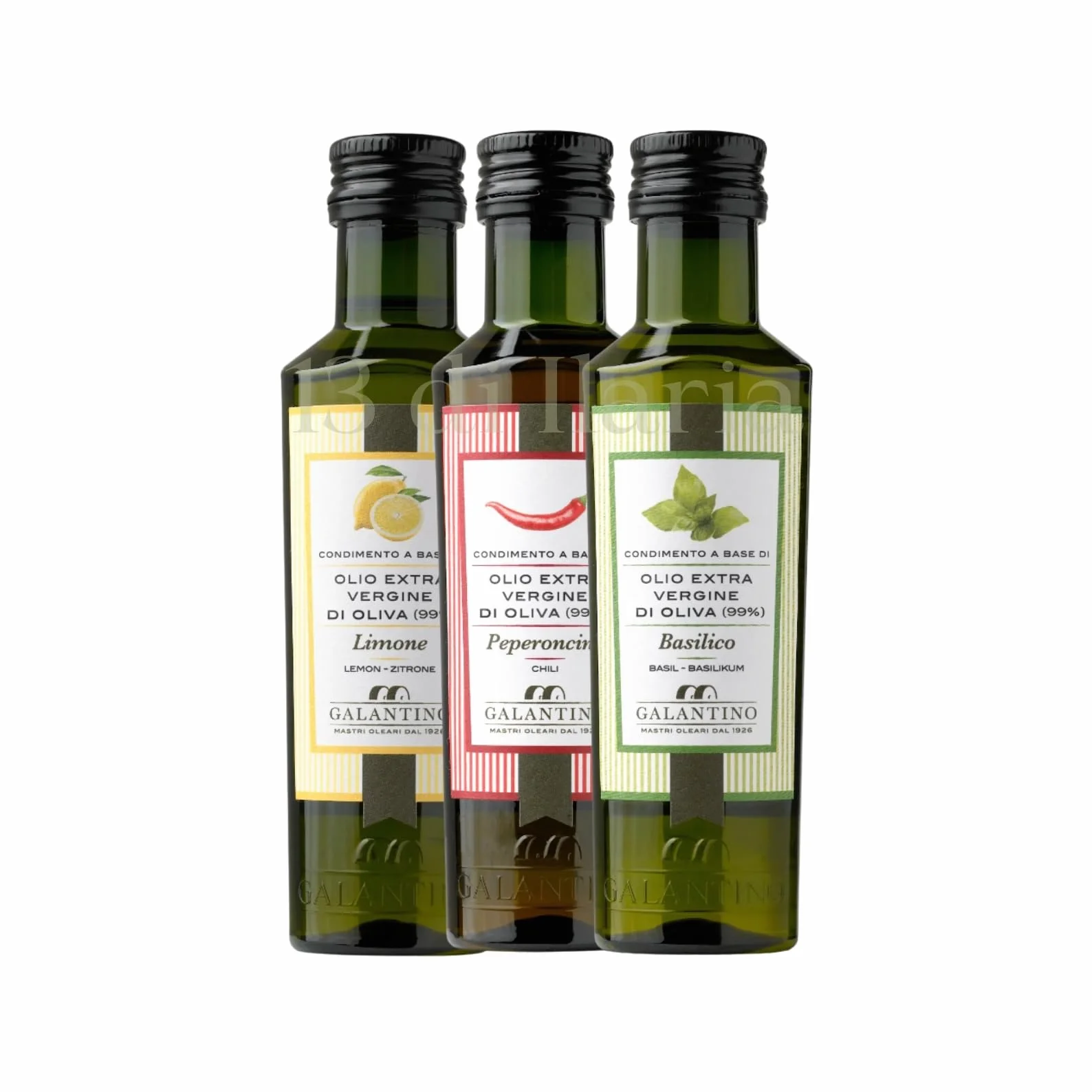 Coffret Découverte Huiles d’Olive Italiennes 3x100ml | Trio Gourmet d’Huiles Extra Vierges Aromatisées | Citron, Basilic & Piment | Cadeau Gastronomie Italienne | Citron, basilic et piment • Extraits à froid • Idéal pour dégustation et cadeau