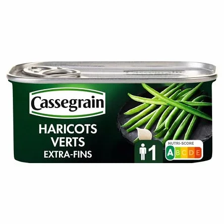 Haricots Verts Extra Fins 110G|Cassegrain|(Lot De 4)|Best Deal