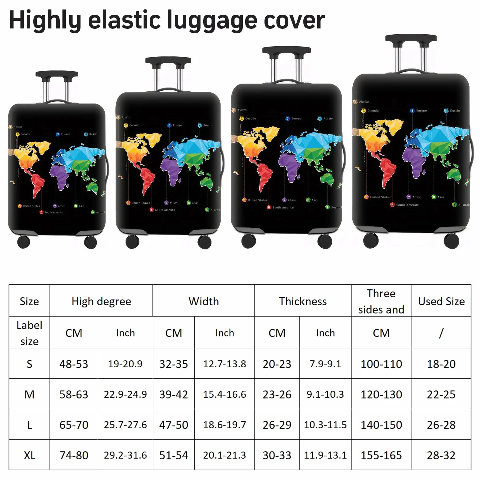 Elastique Housse De Valise Protection Lavable Réutilisable 18-32 Pouce
