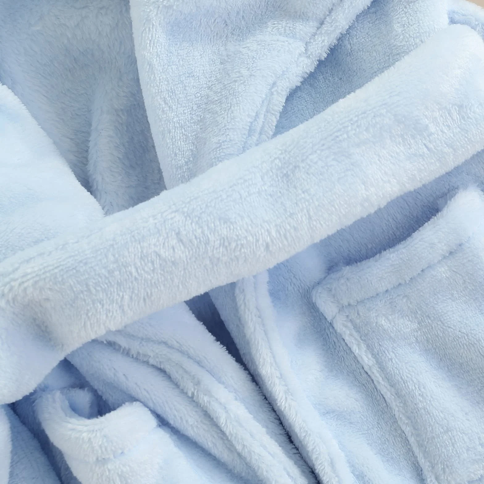 Carolilly Peignoir de Chambre Polaire Enfant Bébé Robe de Chambre Doux Chaud avec Ceinture 12 Mois à 6 Ans