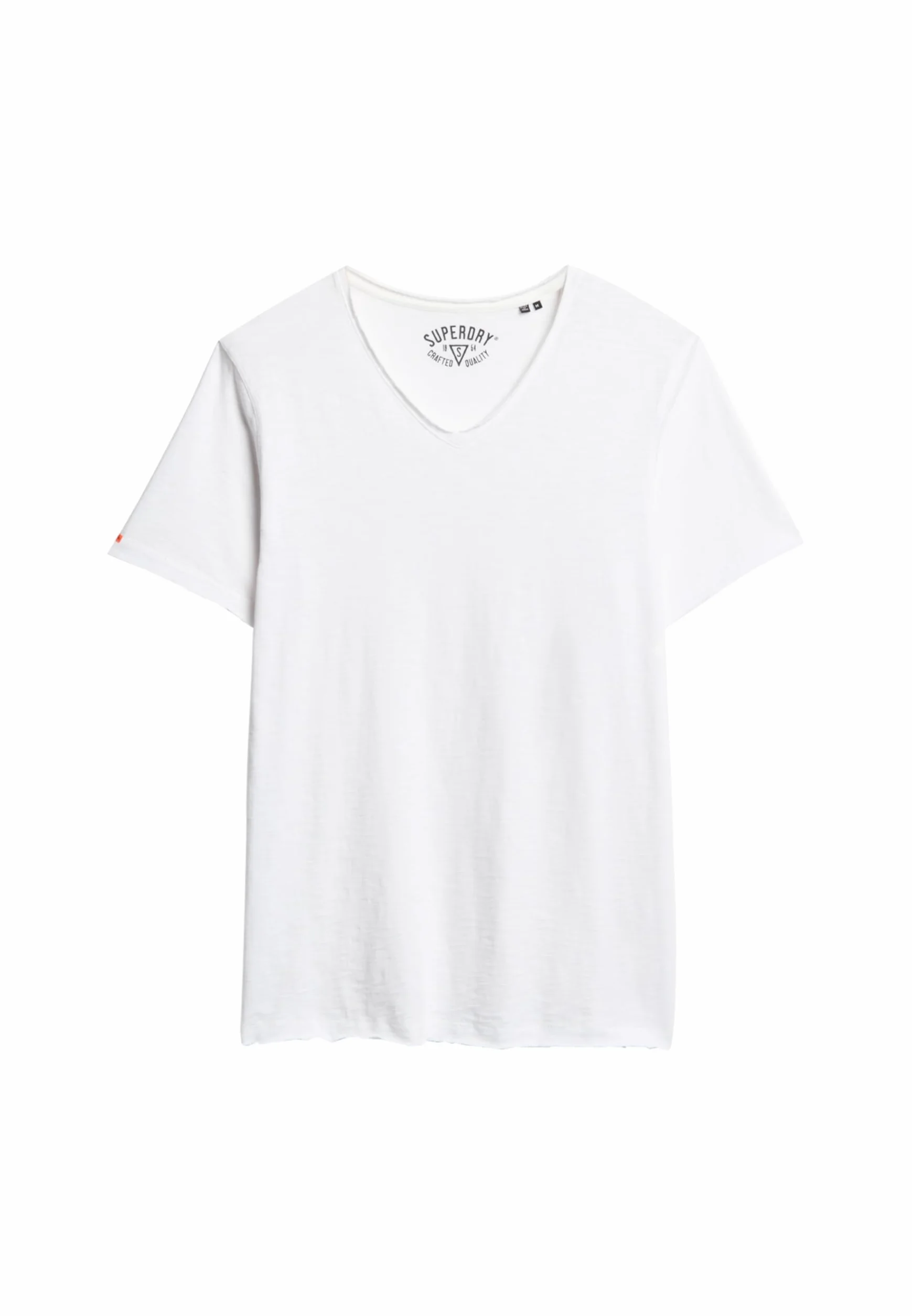 Superdry Raw Edge Slub V T Shirt Mixte