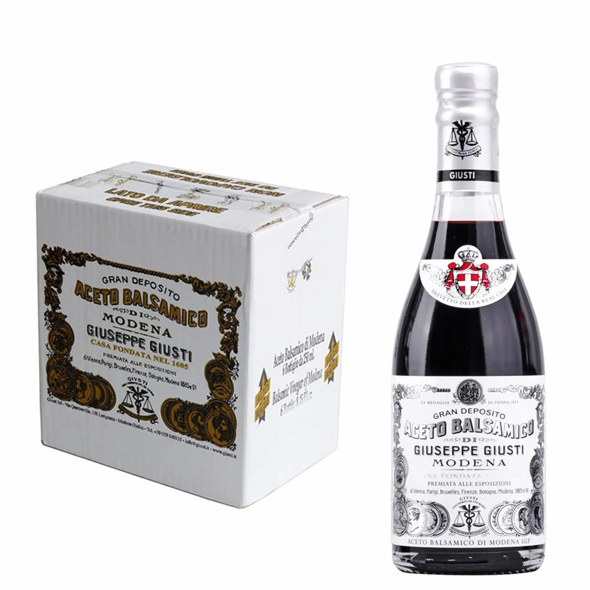 Vinaigre Balsamique de Modena IGP 1 Médaille d'argent 250 ml x 6