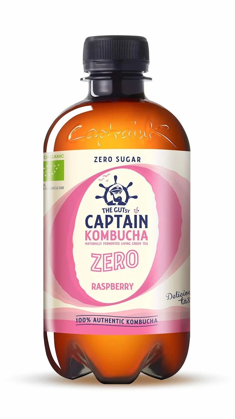 Captain Kombucha Zero Frambuesa Bio 400 Ml