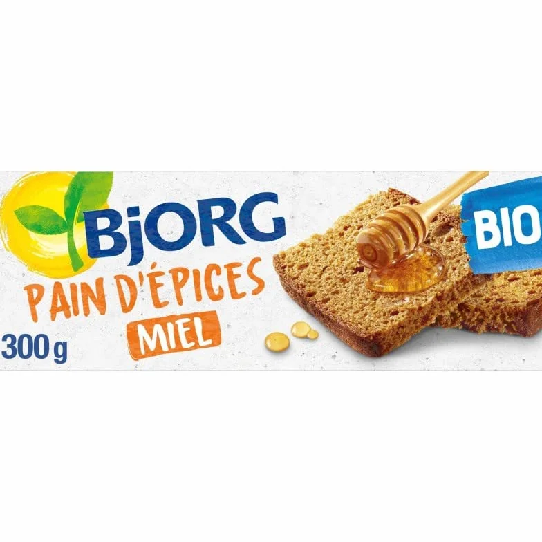 BJORG - Pain D'Épice Miel 300G - Lot De 4
