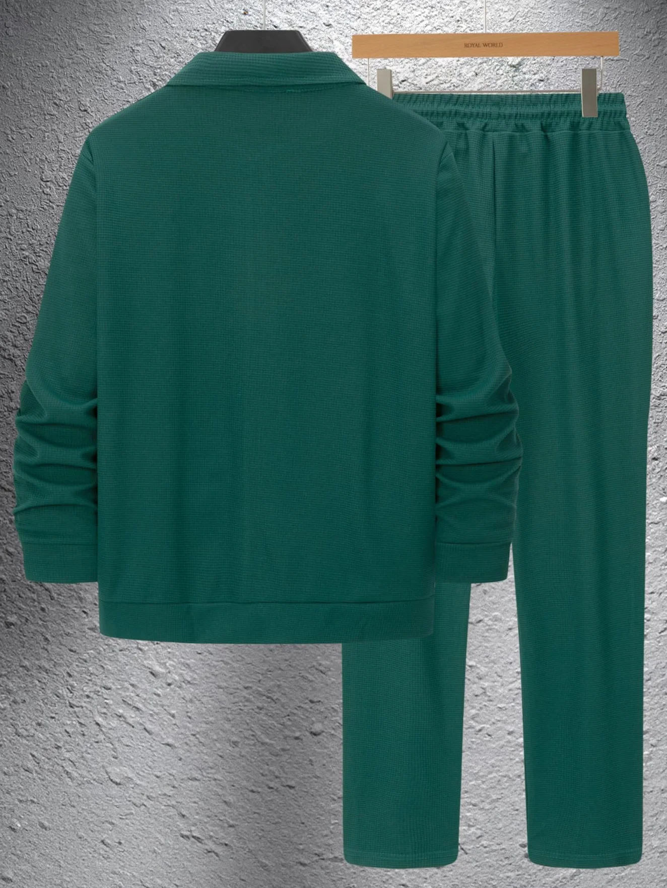 Survêtement Homme Waffle Soft Ensemble Veste Et Pantalon Jogging 2 Pièces