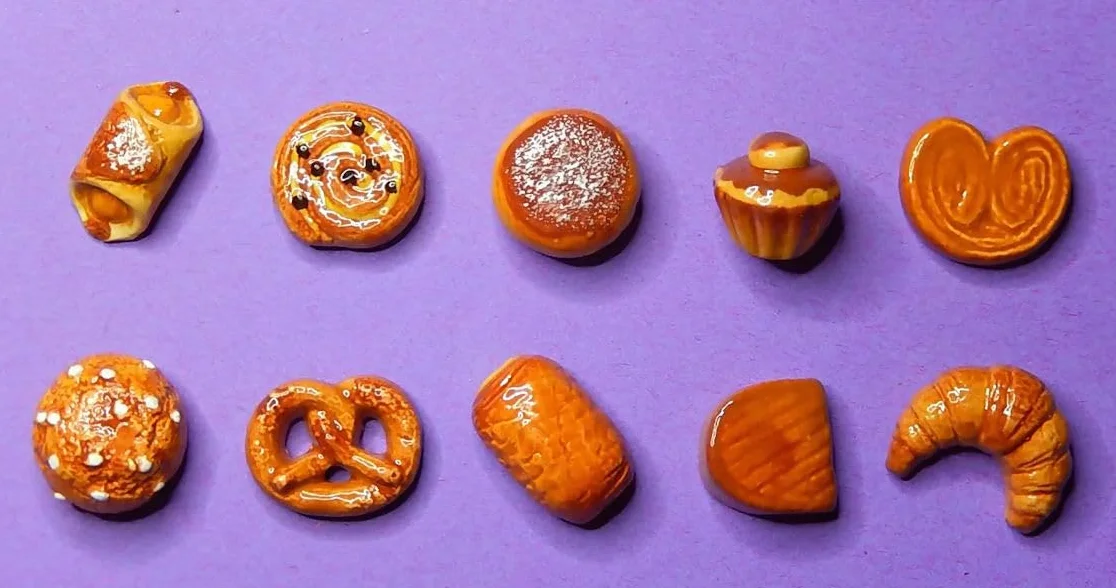 10 fèves thème A la Boulangerie - Fèves de Collection pour Galette des Rois Epiphanie - Fèves Multicolores